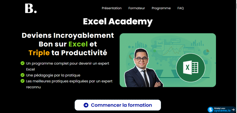 Excel Academy pour l'automatisation des rapports sur Excel
